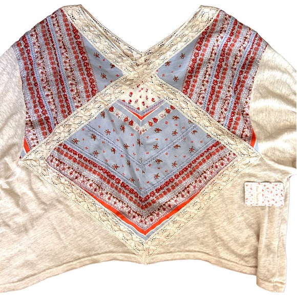Free People Patchwork Prairie Days Top Boho New SZM - Picture 5 of 8